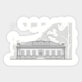 Old fashioned house Sticker